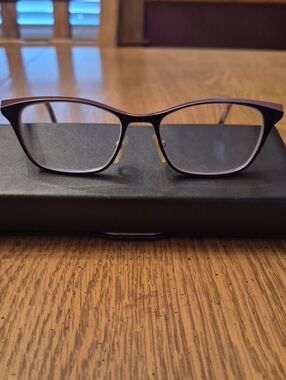 Classic Jean Lafont Rectangular Reading Glasses in Brown and Pink